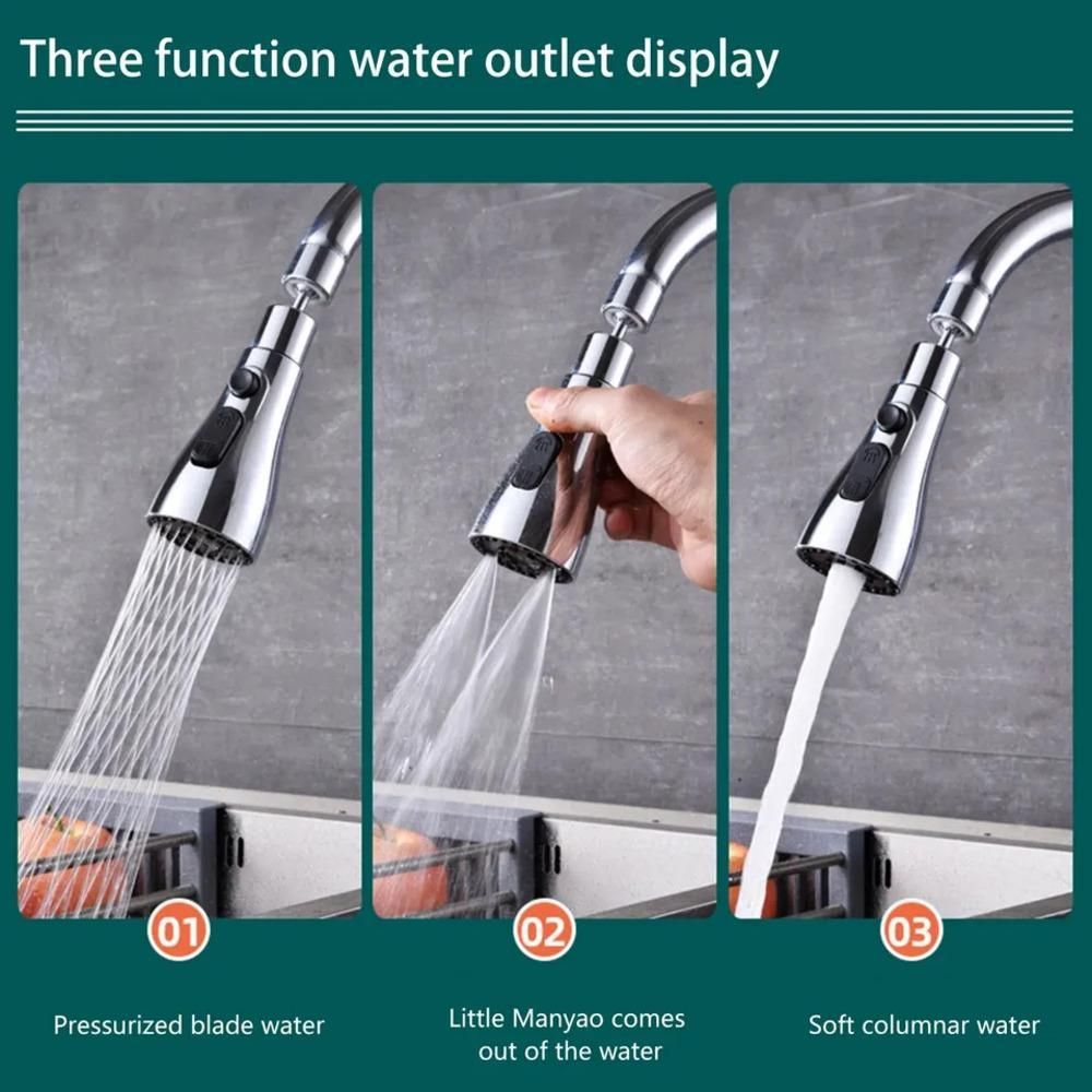 3-in-1 Adjustable Kitchen Sink Faucet Nozzle