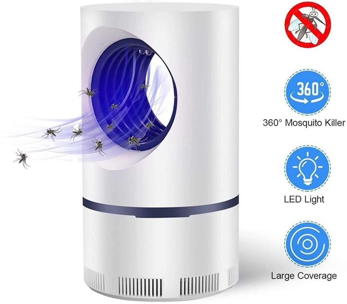 Electronic LED Mosquito Killer Lamp – USB Powered, Safe & Chemical-Free Insect Trap for Home, Bedroom & Outdoor Use