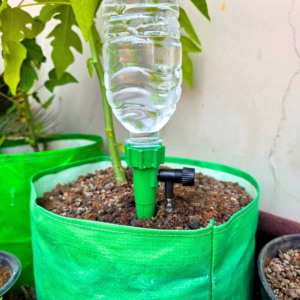 Self-Watering Spike Drip Irrigation System for Indoor & Outdoor Plants | Adjustable Flow Control | Vacation Plant Waterer (Pack of 06)