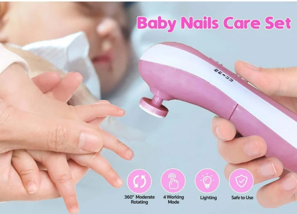 Electric Baby Nail Trimmer with Grinding Heads for Newborn Infant and Toddler
