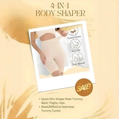 4-in-1 Shaper – Quick Slim Shape Wear for Tummy, Back, Thighs & Hips | Effective Seamless Tummy Tucker