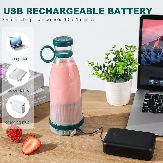 Portable Mini Juice Blender | USB Rechargeable Smoothie Maker Bottle