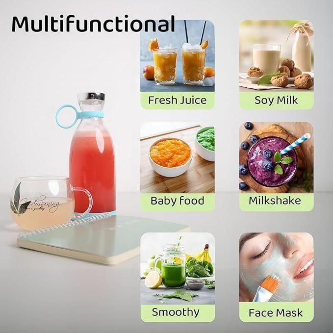 Portable Mini Juice Blender | USB Rechargeable Smoothie Maker Bottle