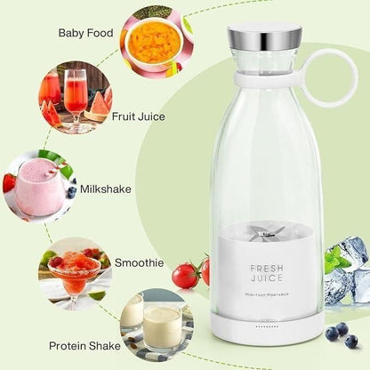 Portable Mini Juice Blender | USB Rechargeable Smoothie Maker Bottle